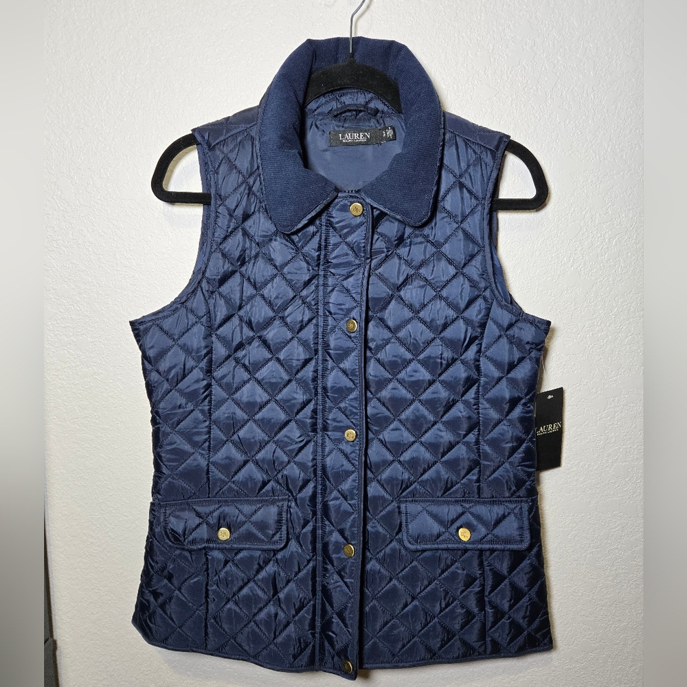 Lauren Ralph Lauren Quilted Barn Vest Navy $160